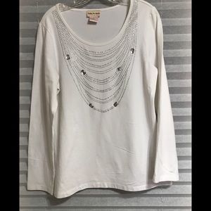 TOFFEE APPLE amazing long sleeved top w/ stones